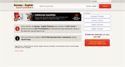 Desktop Screenshot of dictionary-german-english.com